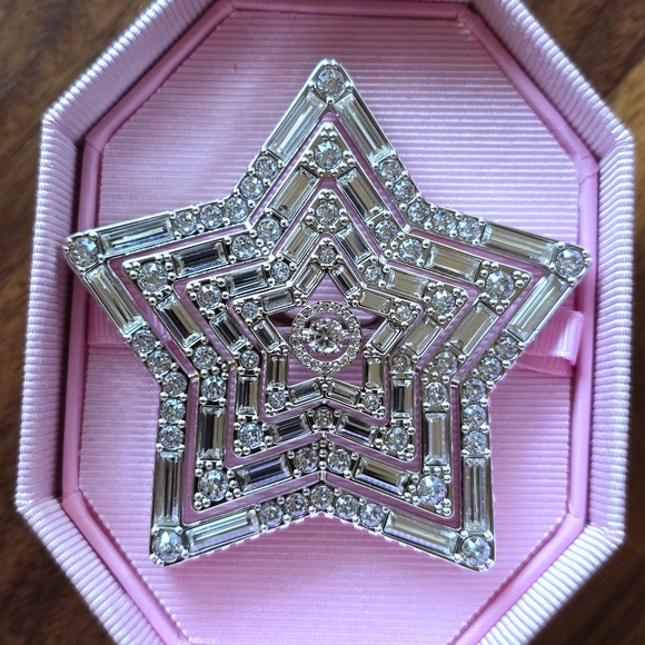 SWAROVSKI Crystal Large ✨Stella✨ Star Cocktail Ring NIB Sz 50 (US 5) Rhodium - Picture 13 of 17